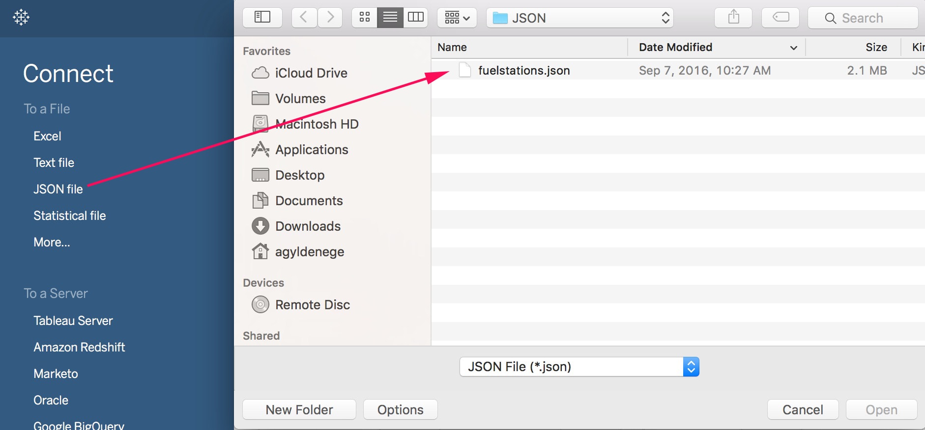 JSON import - Amplitude Tableau Integration
